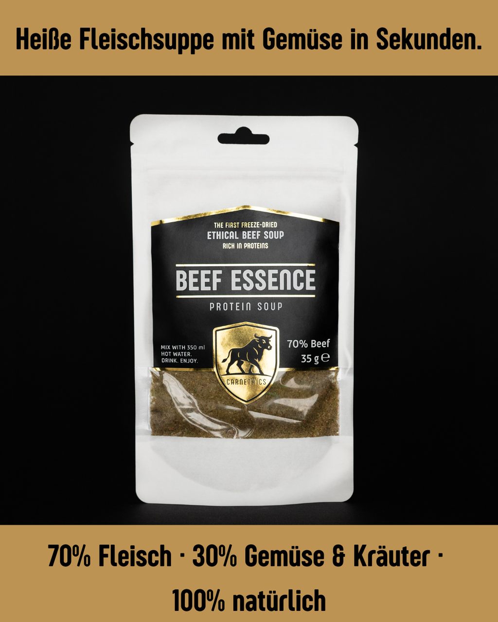 BEEF ESSENCE – Beef protein soup made from ethically sourced South Tyrolean beef
