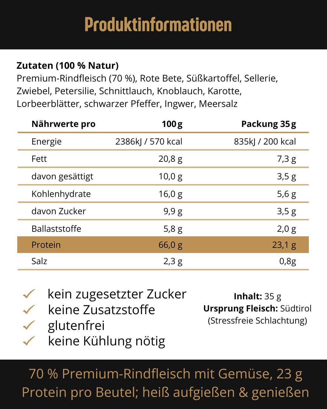 BEEF ESSENCE – Beef protein soup made from ethically sourced South Tyrolean beef