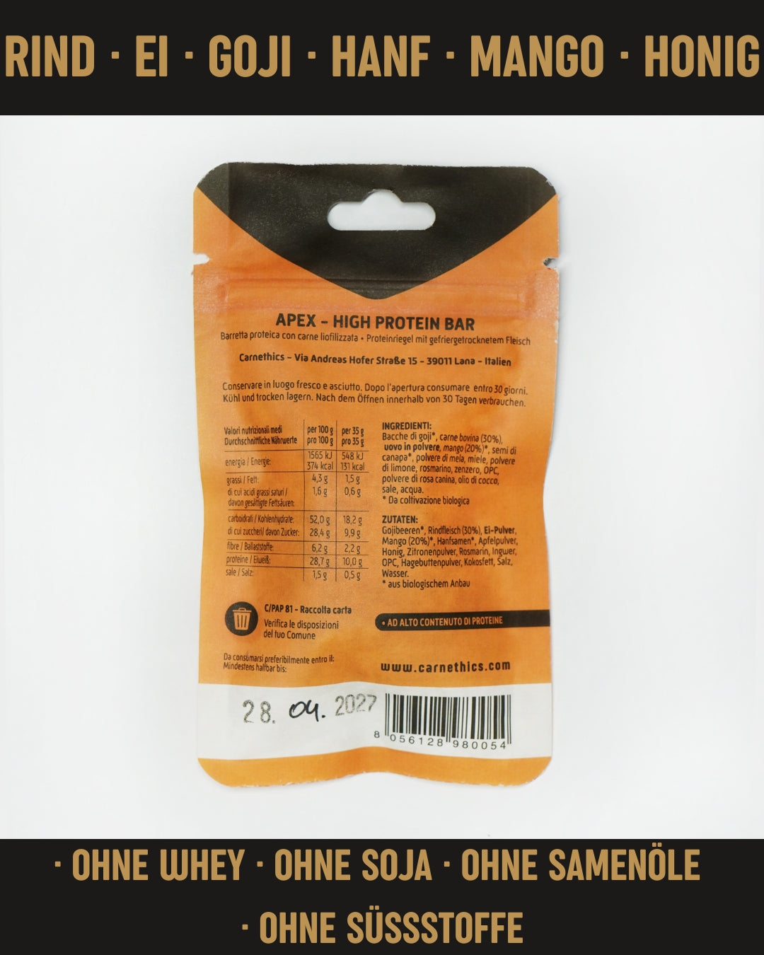 APEX Beef Protein Bars (Neu!)