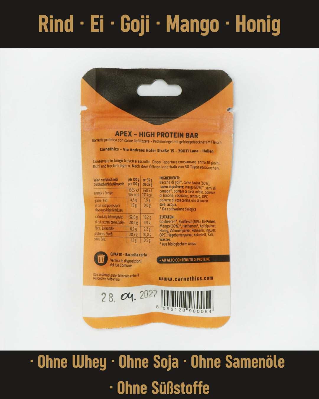 APEX Beef Protein Bars (Neu!)