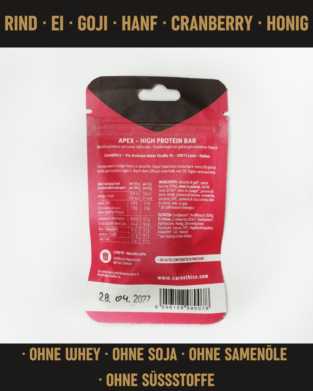 APEX Beef Protein Bars (Neu!)