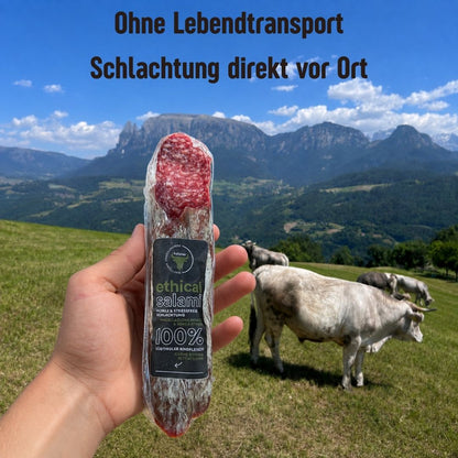 Genussbox – Speck, Ethical Kaminwurzen, Ethical Rindersalami & Meraner Schüttelbrot