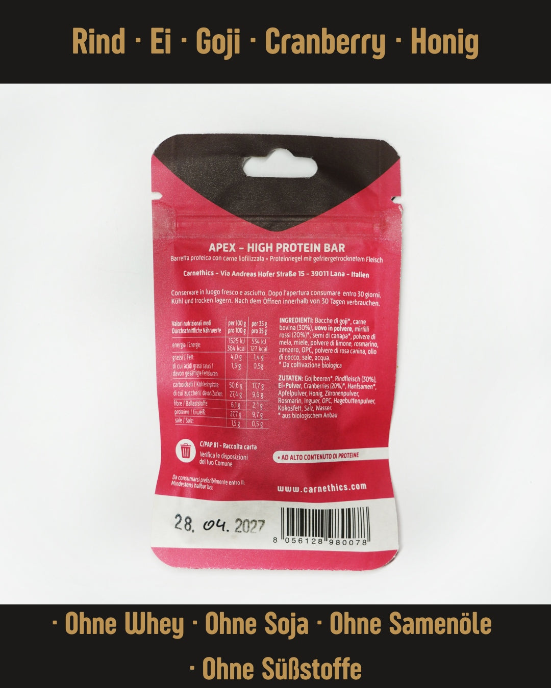APEX Beef Protein Bars (Neu!)