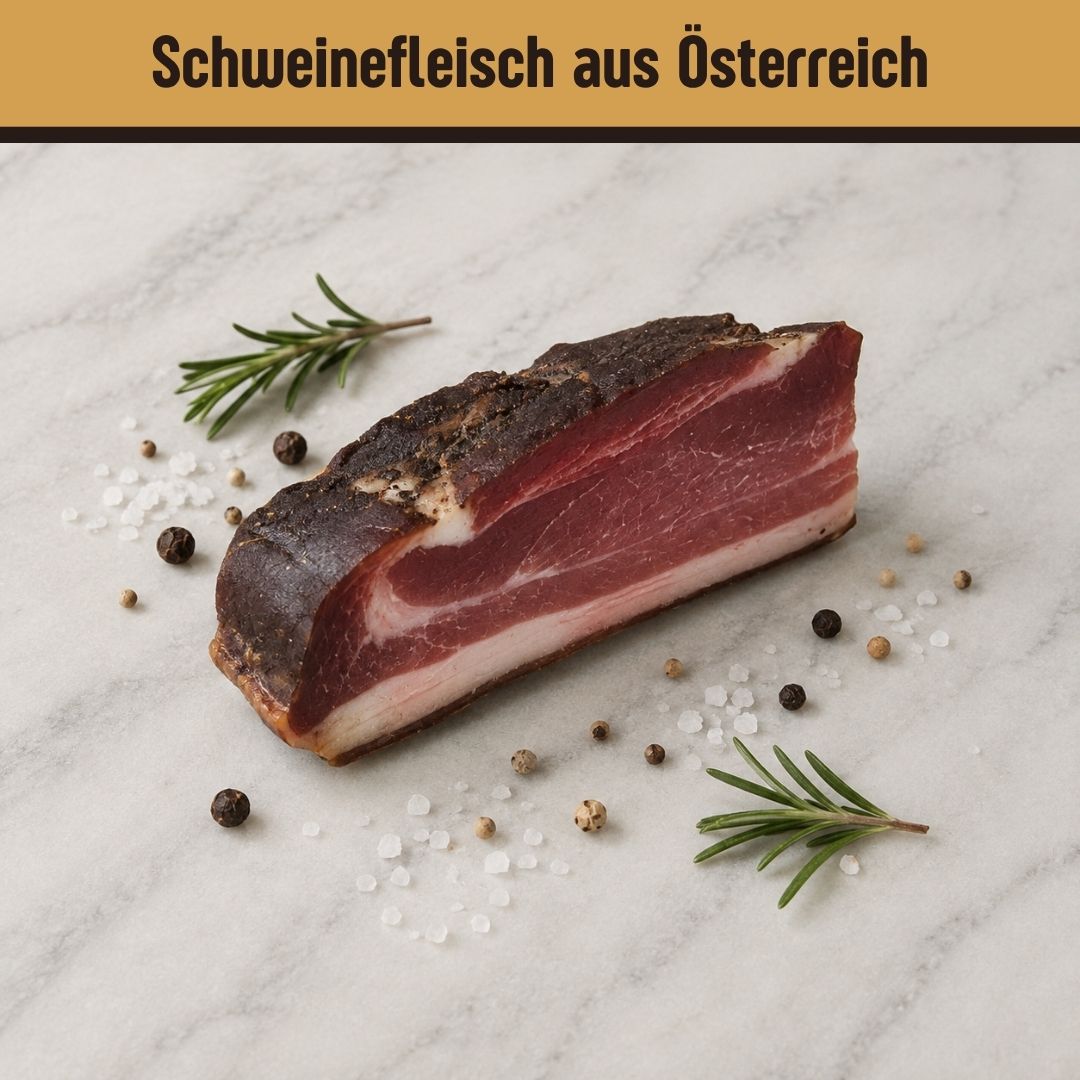 Genussbox – Speck, Ethical Kaminwurzen, Ethical Rindersalami & Meraner Schüttelbrot